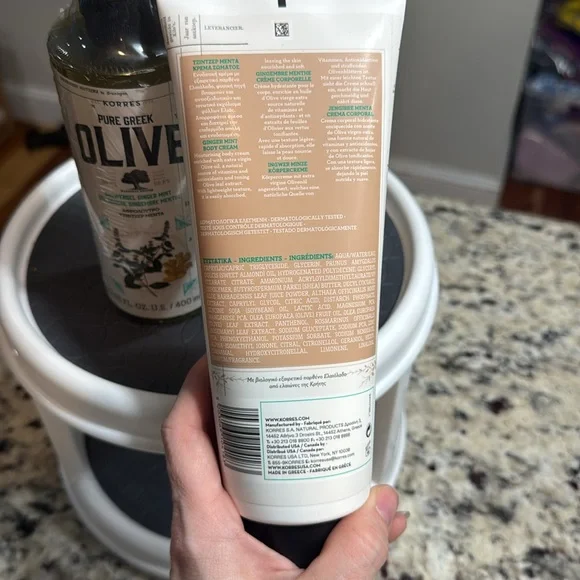 *NEW* KORRES PURE GREEK OLIVE GINGER MINT SHOWERGEL & BODY CREAM SEALED - Picture 4 of 6